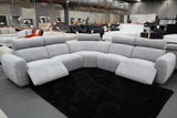 HAMISH GREY FABRIC ELECTRIC CORNER LOUNGE SUITE