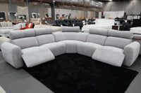 HAMISH GREY FABRIC ELECTRIC CORNER LOUNGE SUITE
