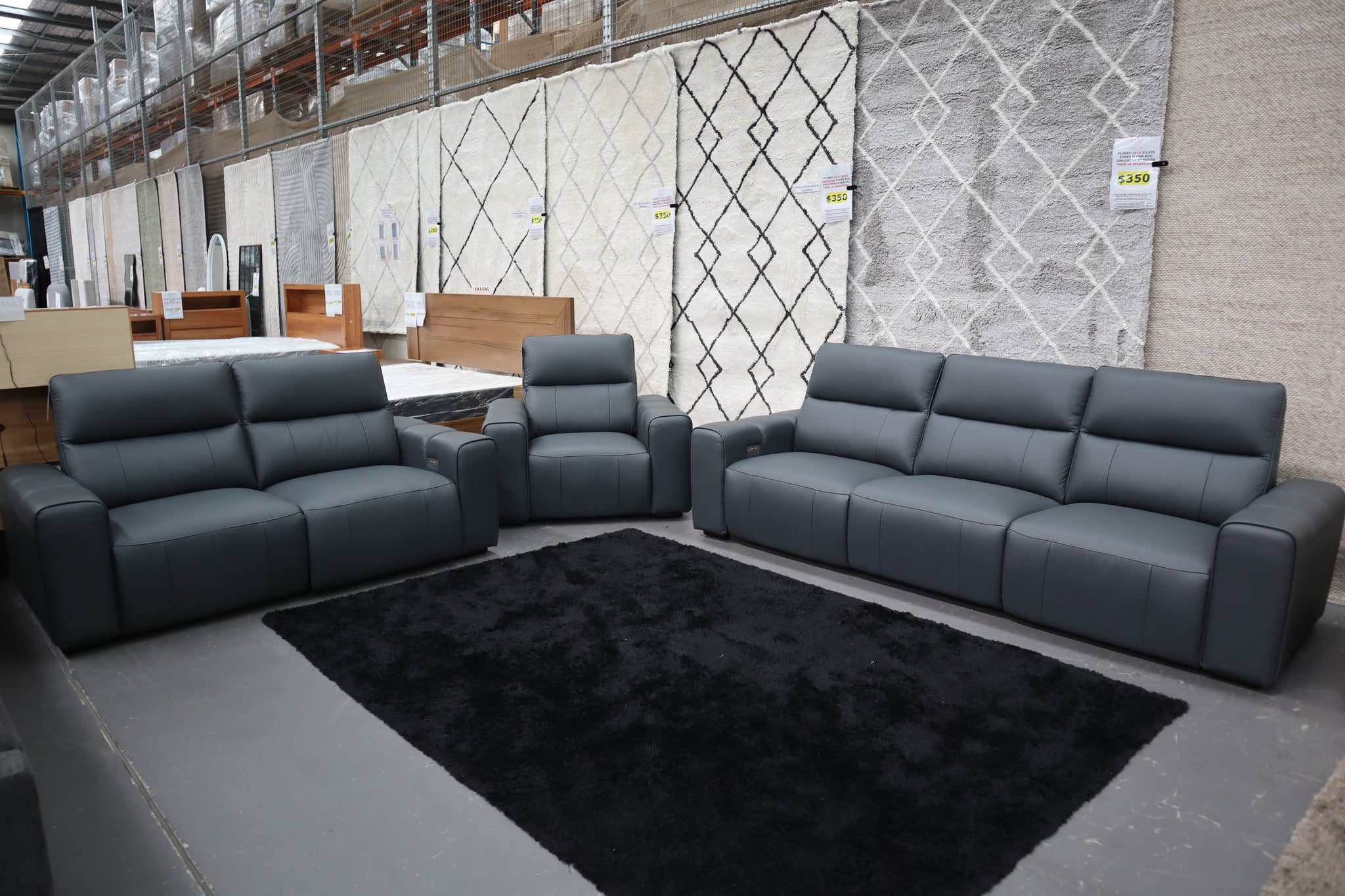 CARLTON DARK GREY 2 SEATER