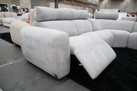 HAMISH GREY FABRIC ELECTRIC CORNER LOUNGE SUITE