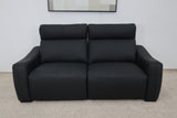 ASPEN BLACK LEATHER 2 SEATER