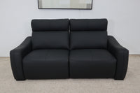 ASPEN BLACK LEATHER 2 SEATER