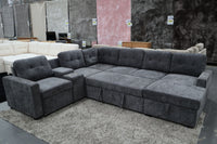 ELSIE DARK GREY CORNER LOUNGE SUITE