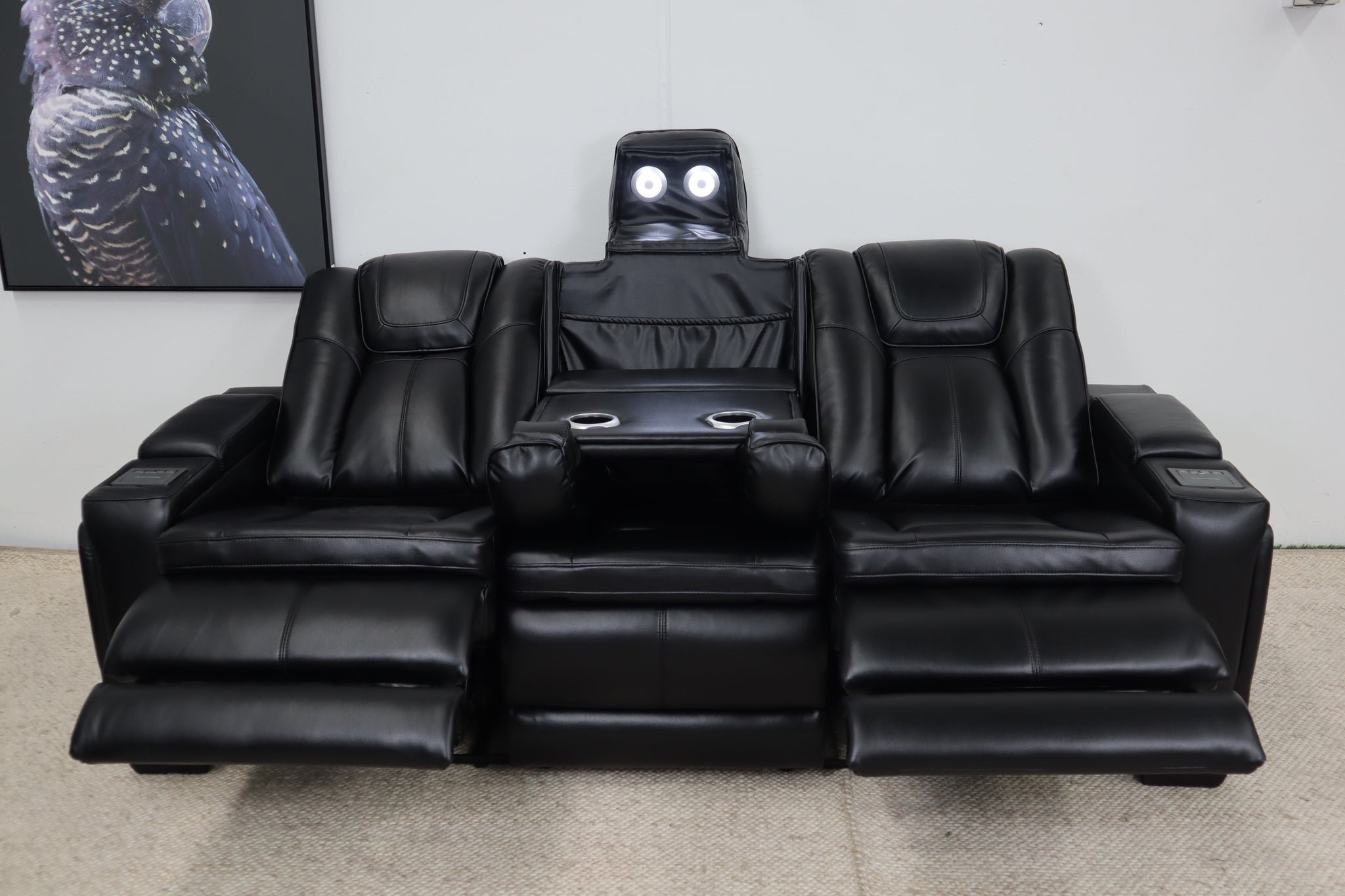 JASPER BLACK 3 SEATER