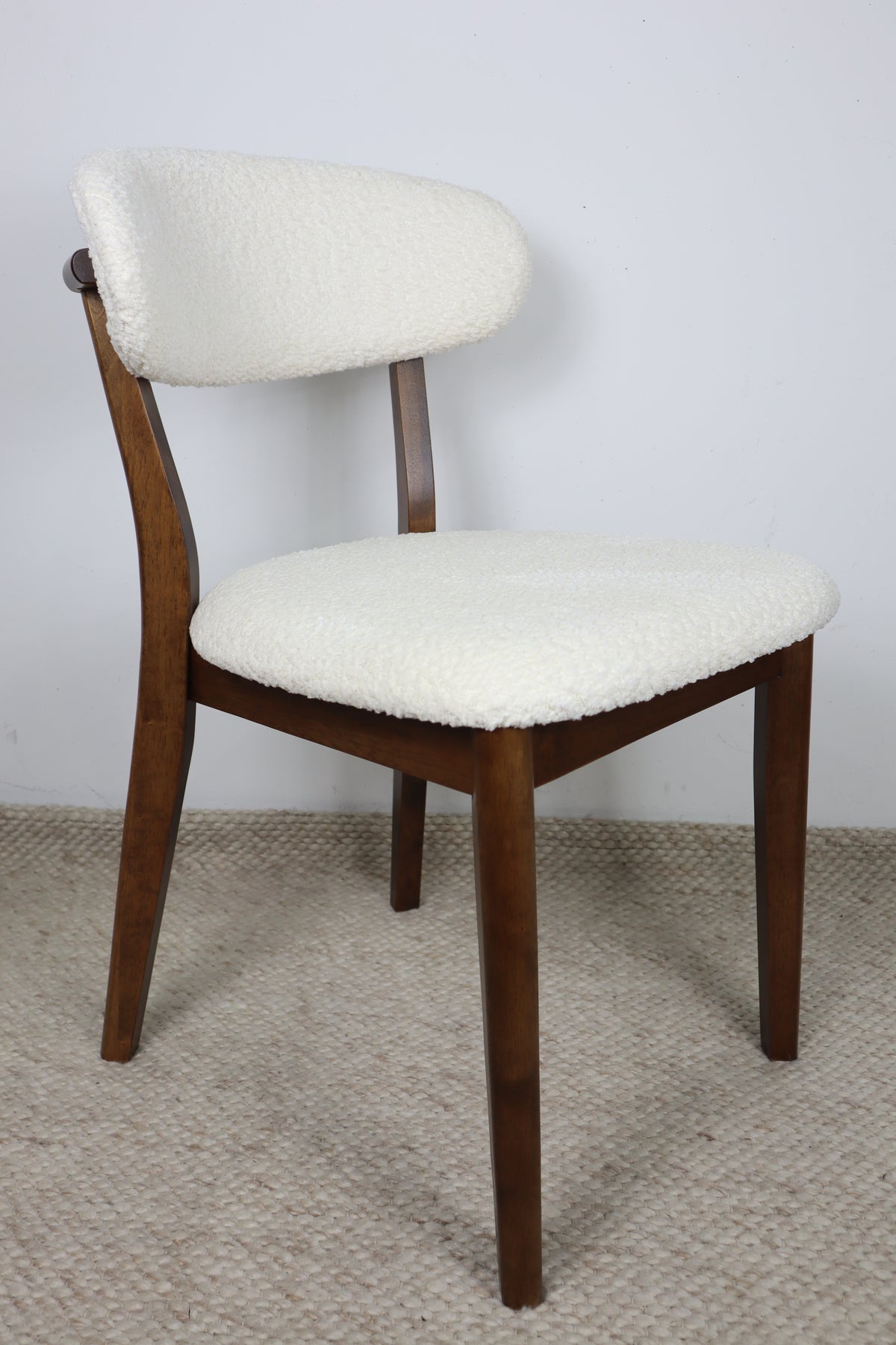 QUINN WHITE FABRIC DINING CHAIR