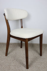 QUINN WHITE FABRIC DINING CHAIR