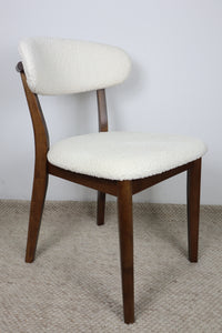 QUINN WHITE FABRIC DINING CHAIR