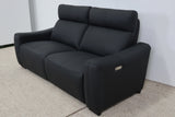 ASPEN BLACK LEATHER 2 SEATER