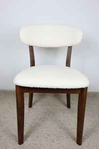 QUINN WHITE FABRIC DINING CHAIR