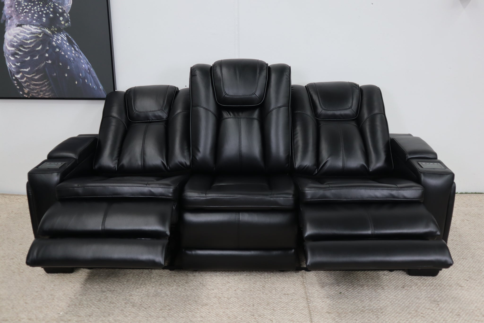 JASPER BLACK 3 SEATER