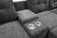 ELSIE DARK GREY CORNER LOUNGE SUITE