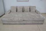 EVE BEIGE FAUX FUR LOVESEAT