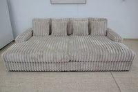 EVE BEIGE FAUX FUR LOVESEAT