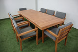 KEIRA 9PCE OUTDOOR DINING SETTING