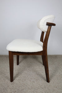 QUINN WHITE FABRIC DINING CHAIR