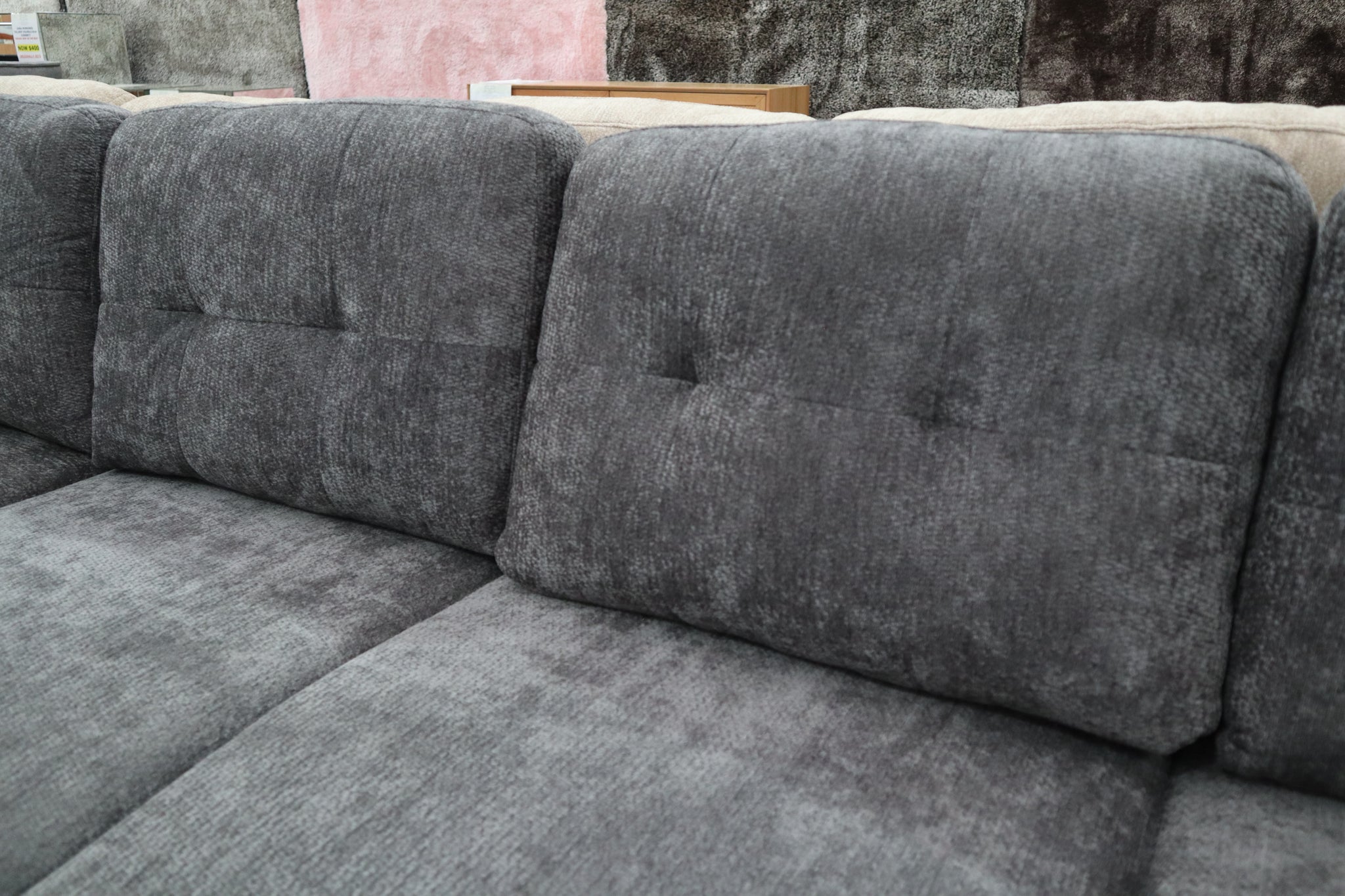 ELSIE DARK GREY CORNER LOUNGE SUITE
