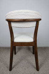 QUINN WHITE FABRIC DINING CHAIR