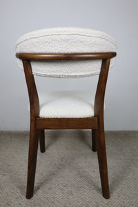 QUINN WHITE FABRIC DINING CHAIR