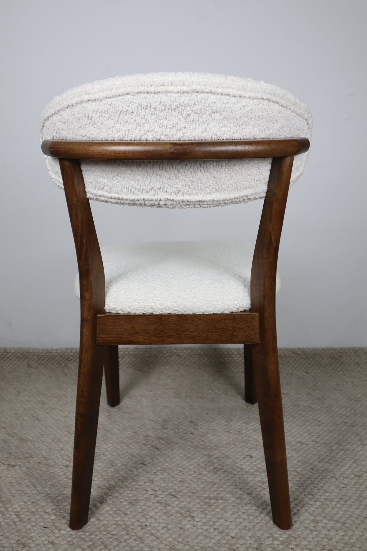 QUINN WHITE FABRIC DINING CHAIR