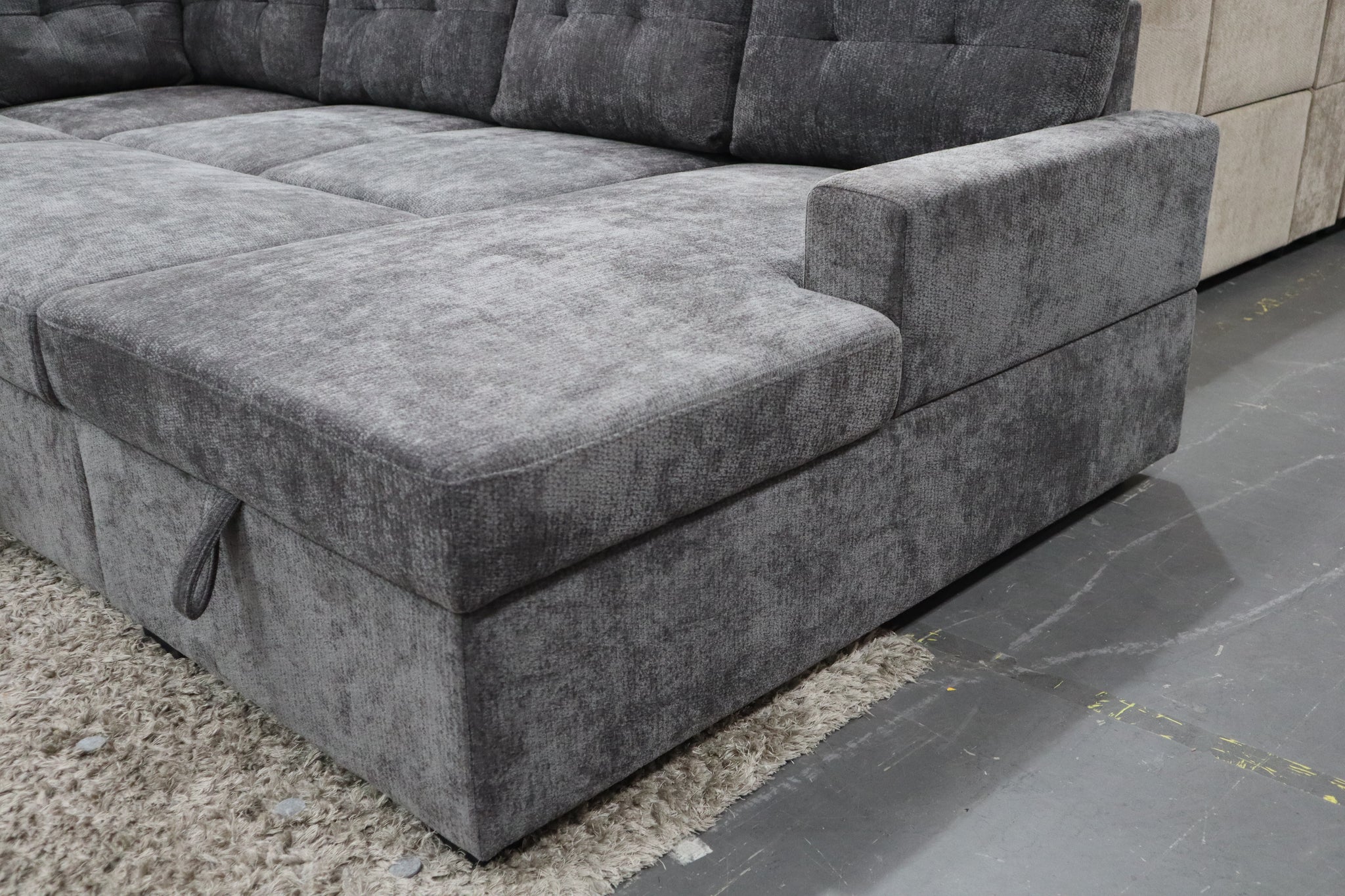 ELSIE DARK GREY CORNER LOUNGE SUITE
