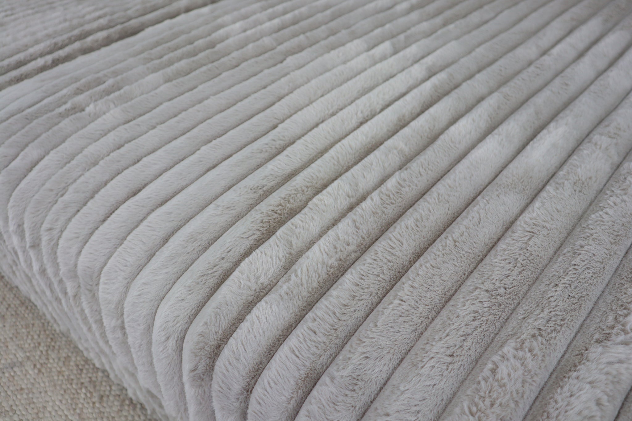 EVE BEIGE FAUX FUR LOVESEAT