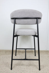 WADE GREY FABRIC BAR STOOL