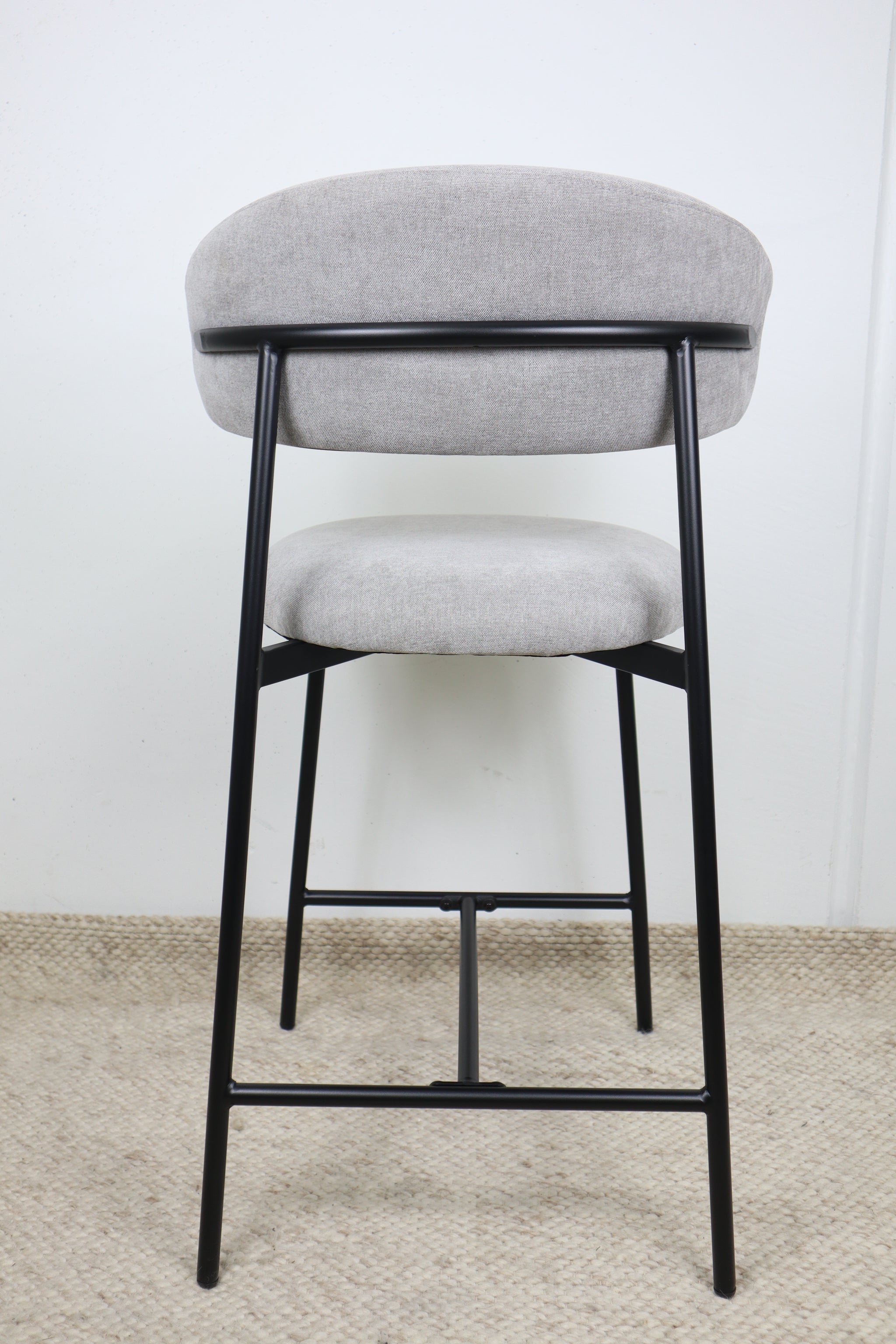 WADE GREY FABRIC BAR STOOL