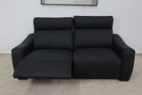 ASPEN BLACK LEATHER 2 SEATER