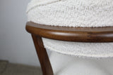 QUINN WHITE FABRIC DINING CHAIR