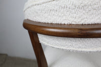 QUINN WHITE FABRIC DINING CHAIR