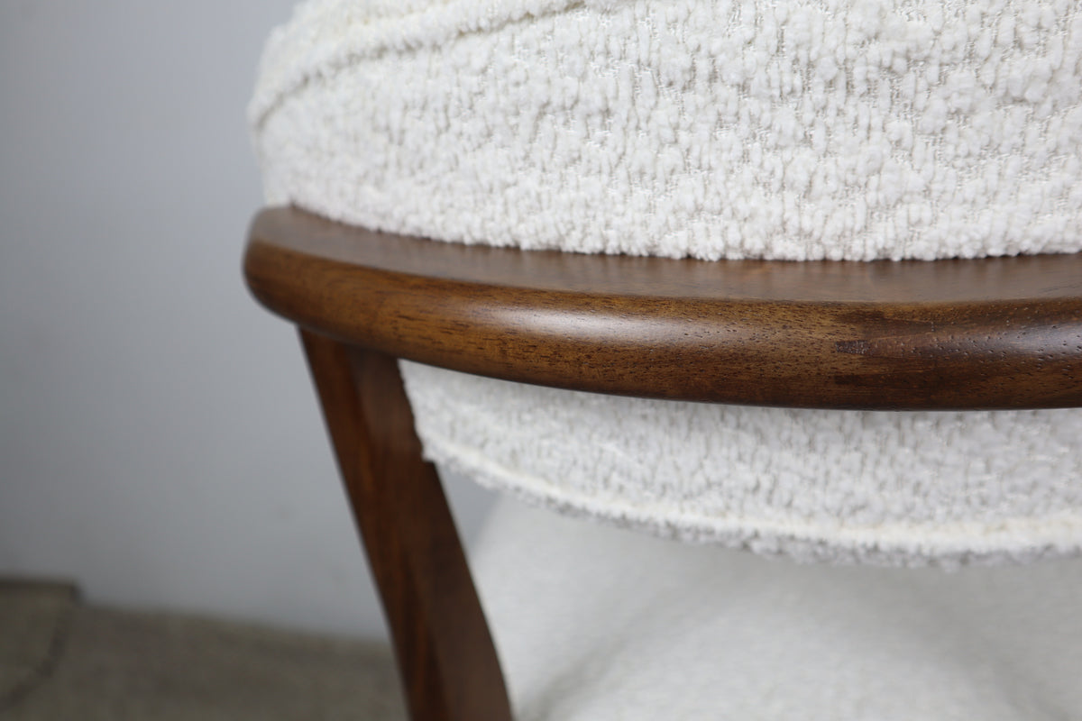 QUINN WHITE FABRIC DINING CHAIR