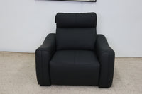 ASPEN BLACK LEATHER RECLINER