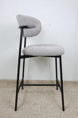 WADE GREY FABRIC BAR STOOL