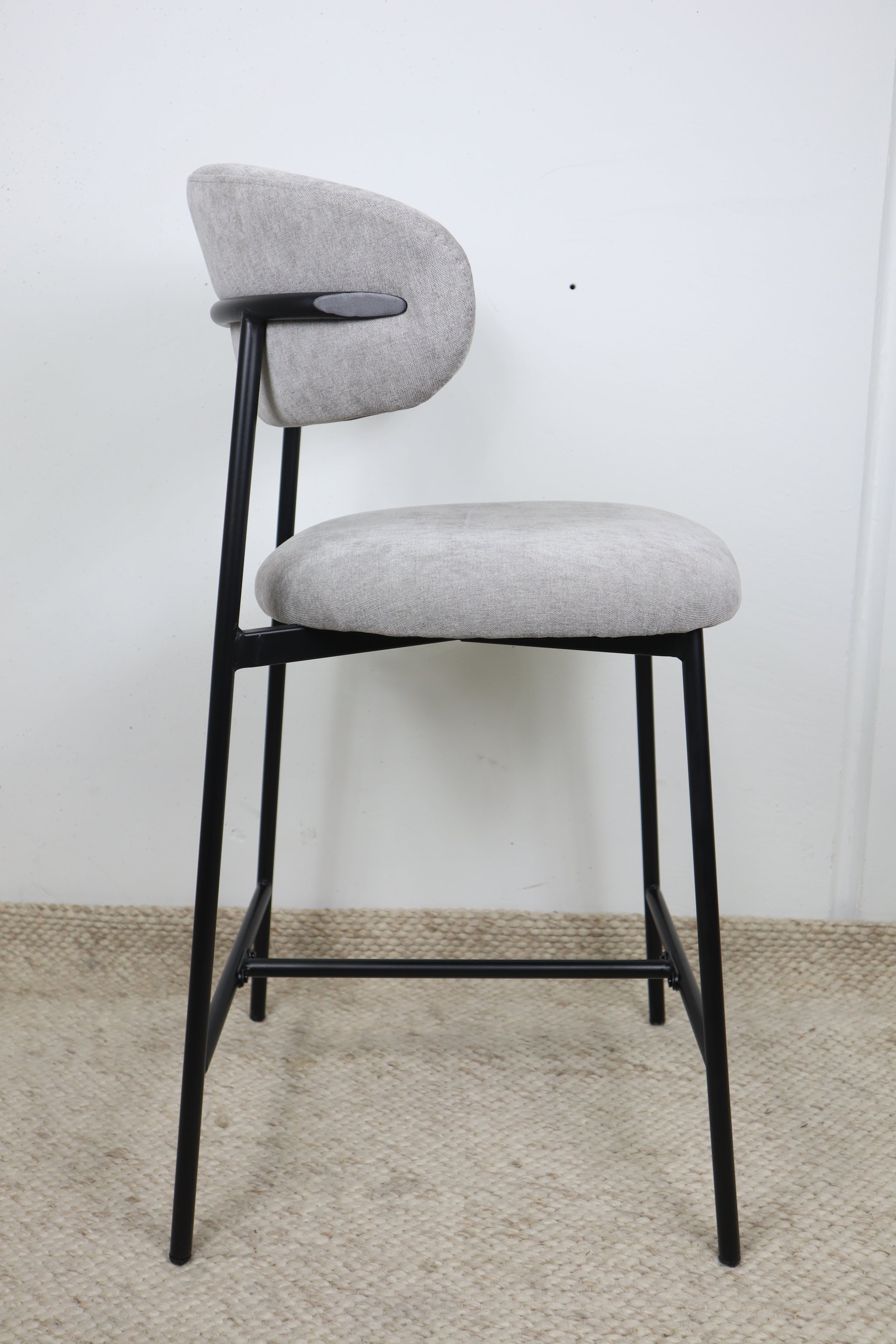 WADE GREY FABRIC BAR STOOL
