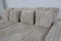 EVE BEIGE FAUX FUR LOVESEAT