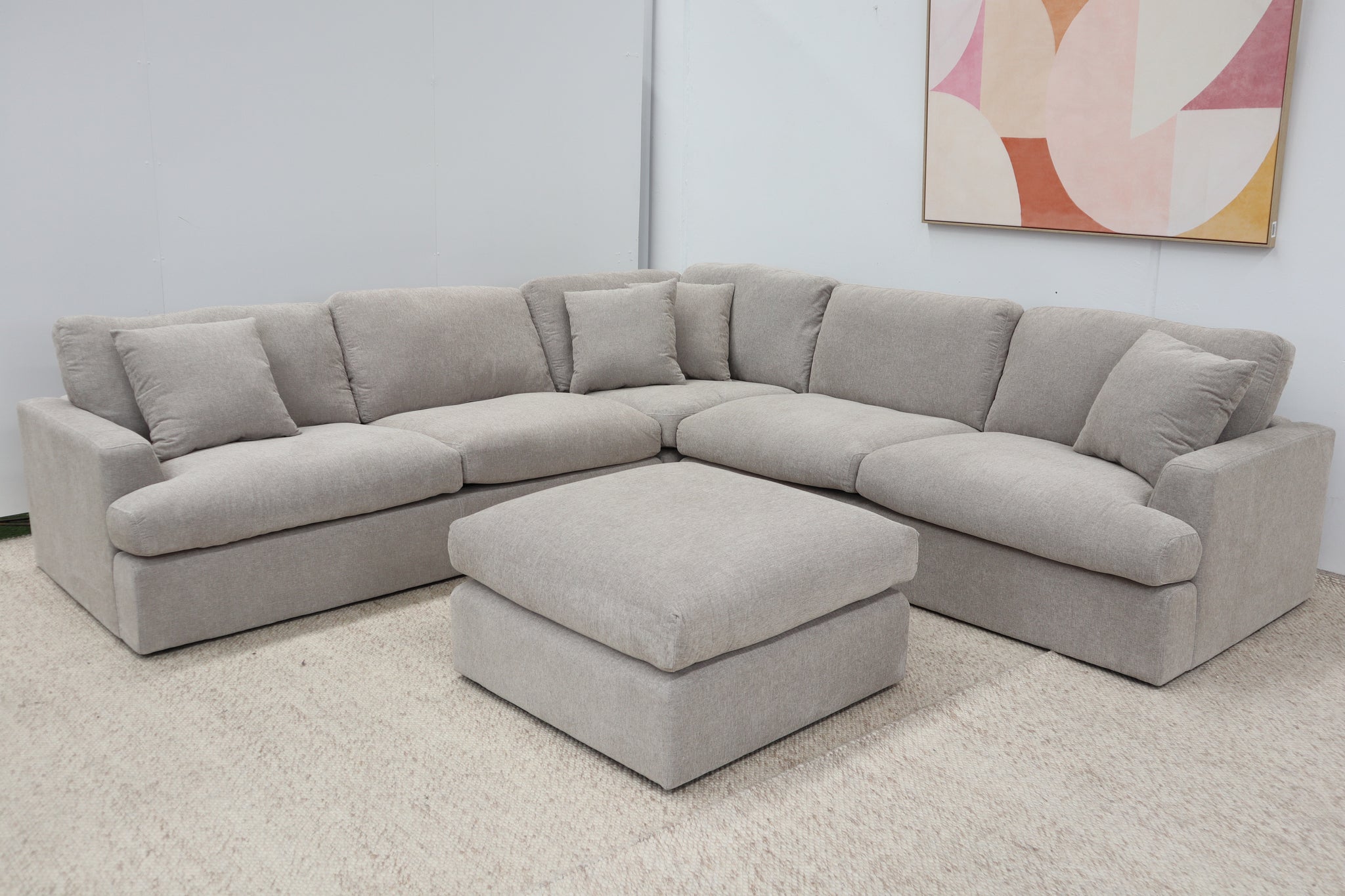 CICI NATURAL FABRIC CORNER LOUNGE