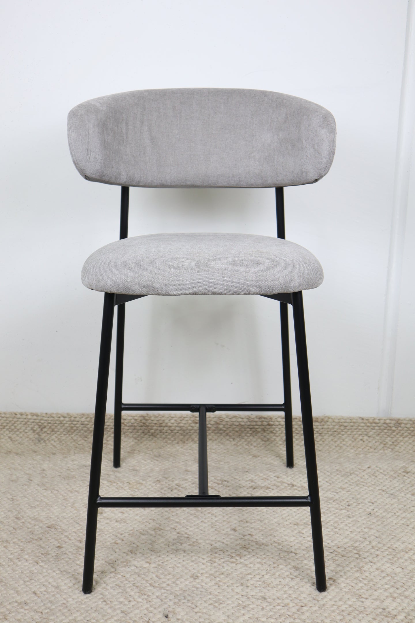 WADE GREY FABRIC BAR STOOL