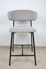 WADE GREY FABRIC BAR STOOL