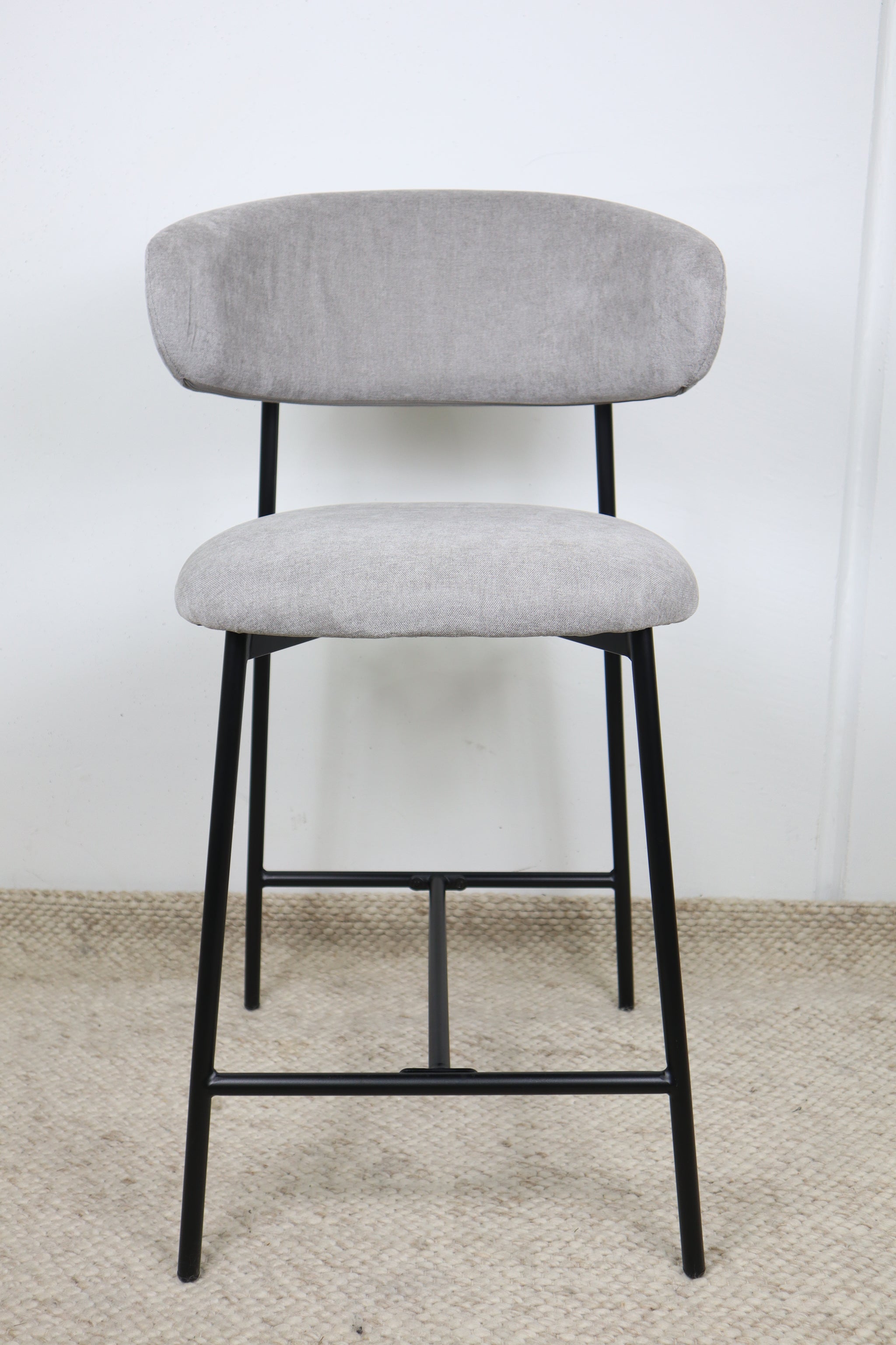 WADE GREY FABRIC BAR STOOL