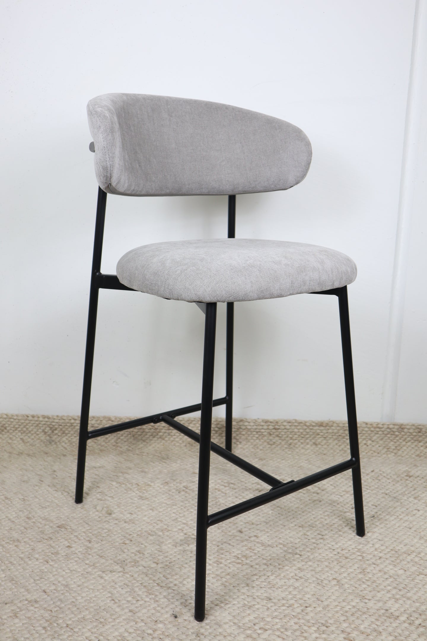 WADE GREY FABRIC BAR STOOL