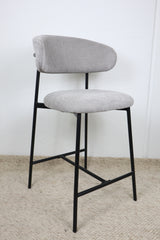 WADE GREY FABRIC BAR STOOL