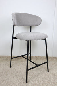 WADE GREY FABRIC BAR STOOL