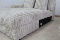 EVE BEIGE FAUX FUR LOVESEAT
