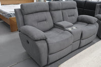 JAMIE DARK GREY FABRIC ELECTRIC 2 SEATER