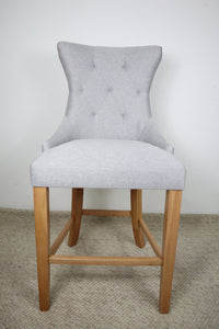 LUCY LIGHT GREY FABRIC BAR STOOL