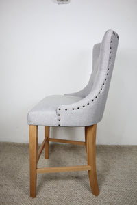 LUCY LIGHT GREY FABRIC BAR STOOL