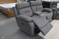 JAMIE DARK GREY FABRIC ELECTRIC 2 SEATER