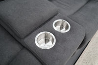 JAMIE DARK GREY FABRIC ELECTRIC 2 SEATER