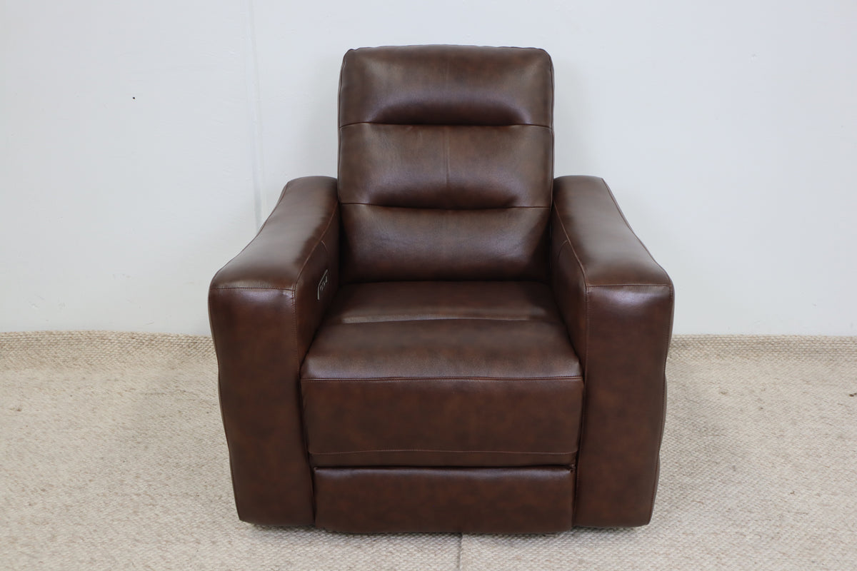 MELBOURNE CHOCOLATE LEATHER RECLINER