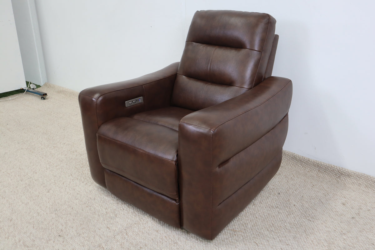 MELBOURNE CHOCOLATE LEATHER RECLINER